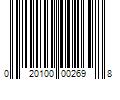 Barcode Image for UPC code 020100002698