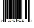 Barcode Image for UPC code 020100002803