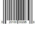 Barcode Image for UPC code 020100002858