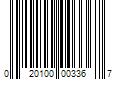 Barcode Image for UPC code 020100003367