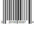 Barcode Image for UPC code 020100003374