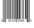 Barcode Image for UPC code 020100003640