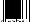 Barcode Image for UPC code 020100003657