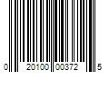 Barcode Image for UPC code 020100003725