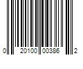 Barcode Image for UPC code 020100003862