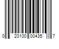 Barcode Image for UPC code 020100004357