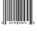 Barcode Image for UPC code 020100005705