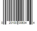 Barcode Image for UPC code 020100006344