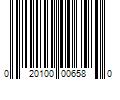 Barcode Image for UPC code 020100006580