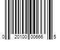 Barcode Image for UPC code 020100006665