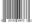 Barcode Image for UPC code 020100006733