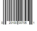 Barcode Image for UPC code 020100007051