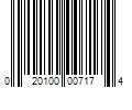 Barcode Image for UPC code 020100007174