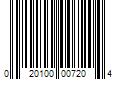 Barcode Image for UPC code 020100007204