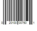 Barcode Image for UPC code 020100007501