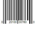 Barcode Image for UPC code 020100007600