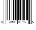 Barcode Image for UPC code 020100007655