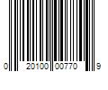 Barcode Image for UPC code 020100007709