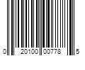 Barcode Image for UPC code 020100007785