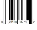 Barcode Image for UPC code 020100007792