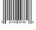 Barcode Image for UPC code 020100007808