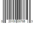 Barcode Image for UPC code 020100007853