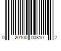 Barcode Image for UPC code 020100008102