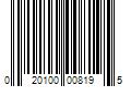 Barcode Image for UPC code 020100008195