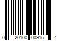 Barcode Image for UPC code 020100009154