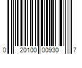 Barcode Image for UPC code 020100009307