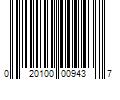 Barcode Image for UPC code 020100009437