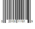 Barcode Image for UPC code 020100111819