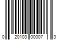 Barcode Image for UPC code 020103000073