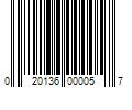 Barcode Image for UPC code 020136000057