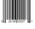 Barcode Image for UPC code 020136000071