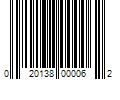 Barcode Image for UPC code 020138000062