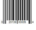 Barcode Image for UPC code 020139000054