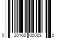 Barcode Image for UPC code 020160000030