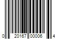 Barcode Image for UPC code 020167000064