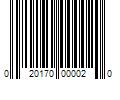 Barcode Image for UPC code 020170000020