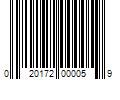 Barcode Image for UPC code 020172000059