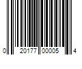 Barcode Image for UPC code 020177000054