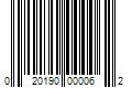 Barcode Image for UPC code 020190000062