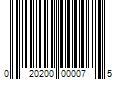 Barcode Image for UPC code 020200000075