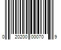 Barcode Image for UPC code 020200000709