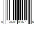 Barcode Image for UPC code 020200000778