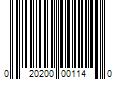 Barcode Image for UPC code 020200001140