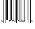 Barcode Image for UPC code 020200001638