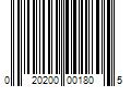 Barcode Image for UPC code 020200001805