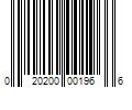 Barcode Image for UPC code 020200001966